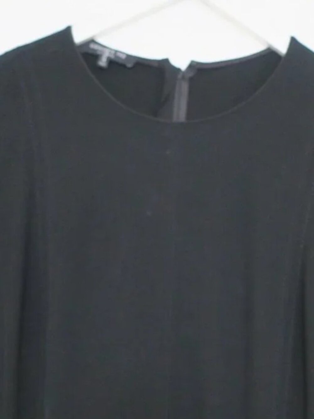 Lafayette Black ponte knit dress with stitching detail